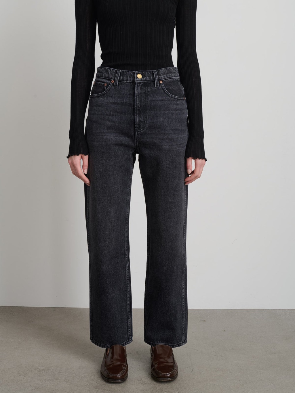 B Sides Plein Relaxed Straight Stil Black Jeans Nwot Size 29